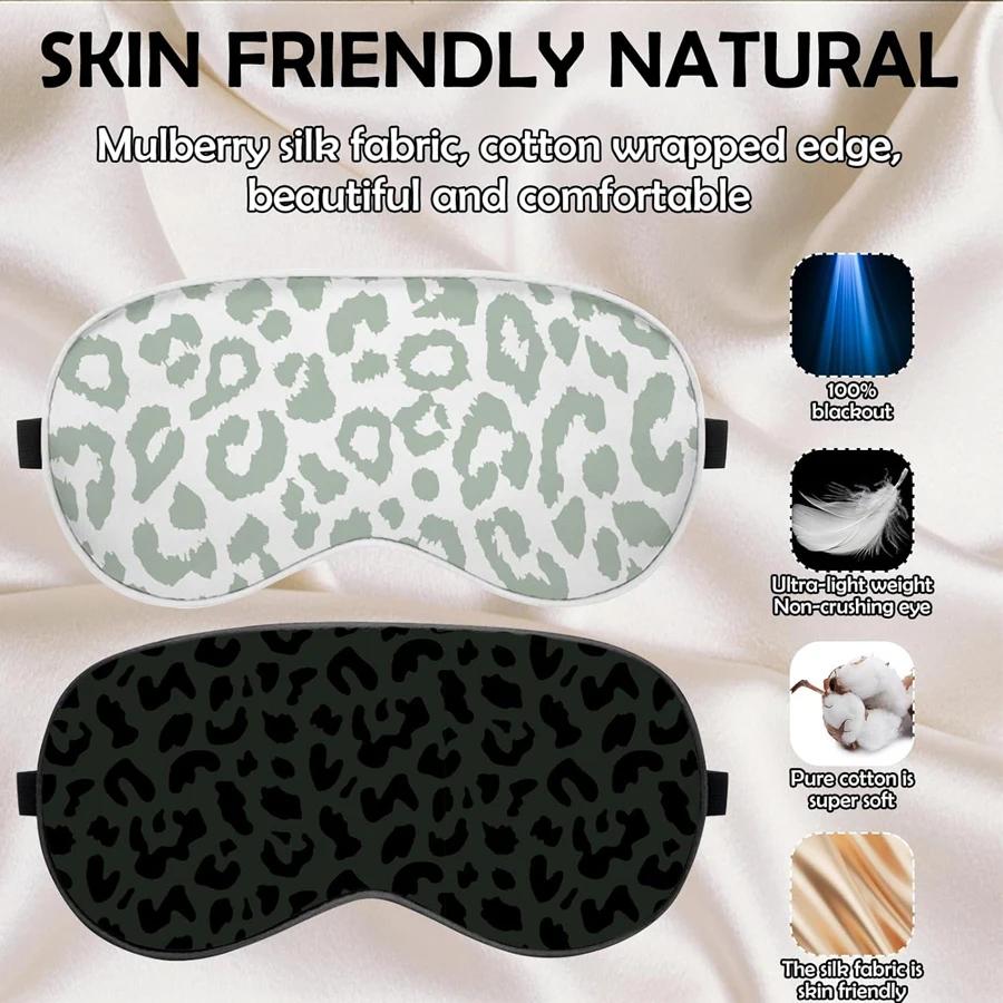 Light Blocking, Non Pressure on Eyes, Breathable, Relieving Eye Fatigue, Sleep Mask, Eye Protection Leopard Print Eye Mask Dot