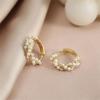 SUMENG 2024 New Fashion Korean Simple Temperament Circle Pearl  Small Versatile Hoop Earrings for Women Party Jewelry Gifts