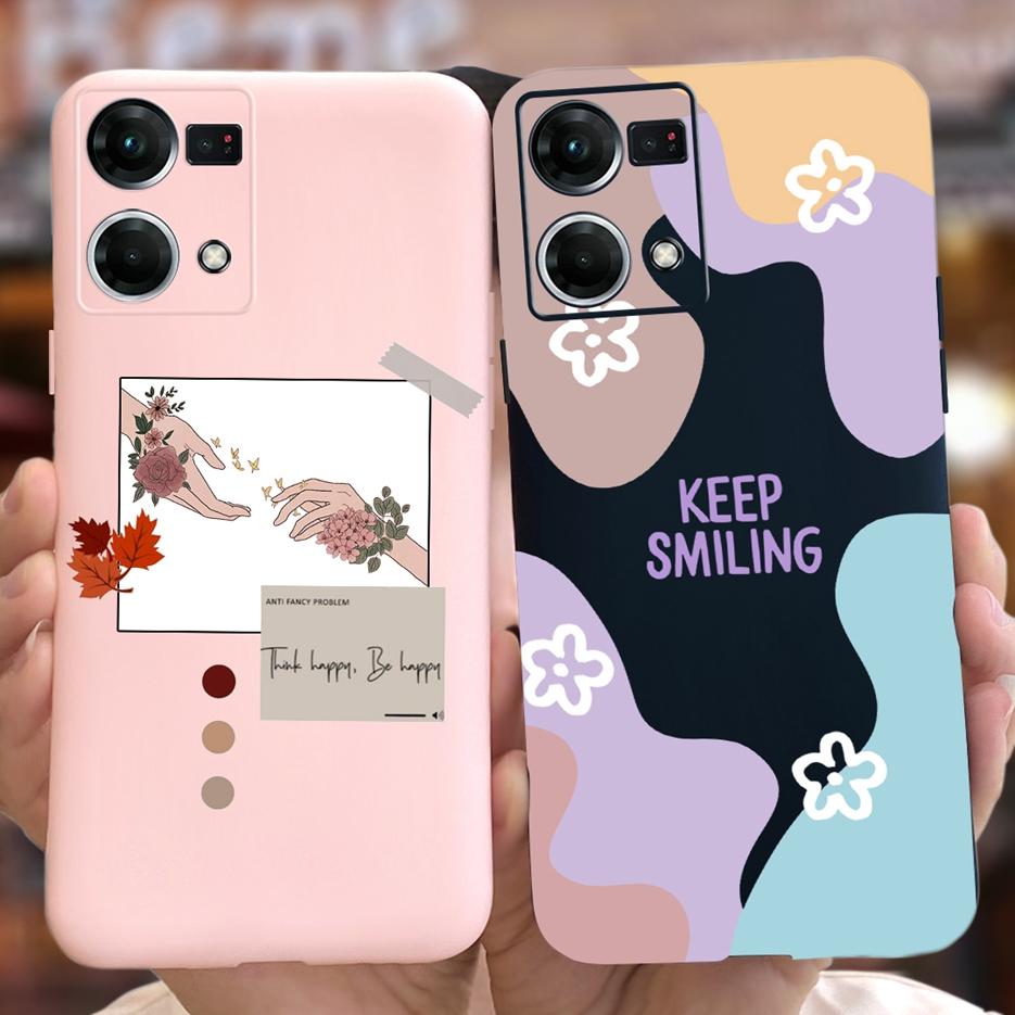 Für Oppo Reno7 4G Hülle CPH2363 Oppo F21 Pro 2022 Schöne Kunst Bemalte Abdeckung Weiche TPU Handyhülle Für Oppo Reno 7 F21 Pro Rückseite