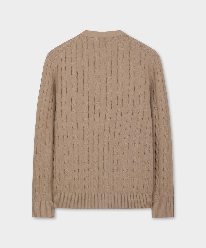 Brooks Brothers Cotton Cable Cardigan (Beige) (Bbwcmbg101)