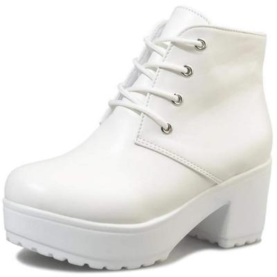 Thick Thick Light Chunky With High Made In Less White 26cm [Beaumens] Women's Boots, Stylish, Heels, Soles, Pumps, Zipper, Fashion, Blue, Spring,