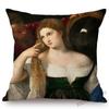 Neoclassic Italian Renaissance Titian Christian Bible Theme Painting Venus Home Decor Sofa Pillow Case Vintage Art Cushion Cover