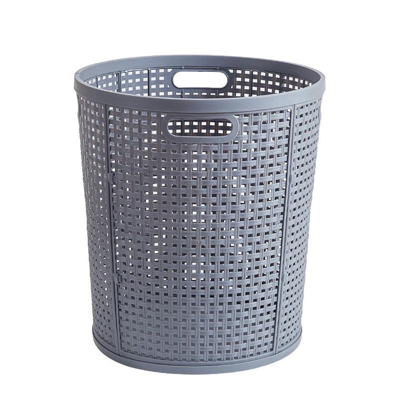 Imitation Rattan Weave Plastic Laundry Hamper