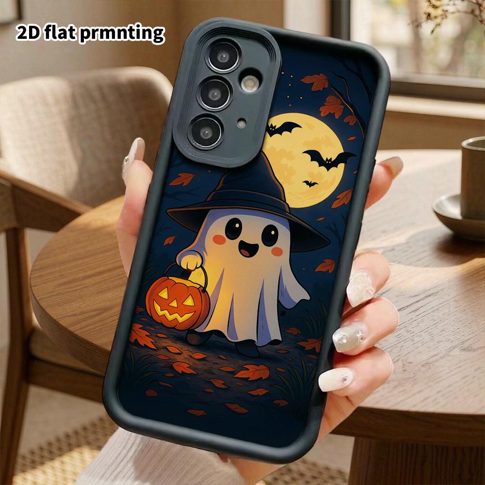 Phone Case: 2D Flat Samsung Galaxy A34 A35 M05 M06 S20 S22 S21 FE Plus 5G Tiered Protective Case, Autumn Leaf Orange, Christmas and Halloween Gift