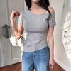 Morris Coming Home Unbalanced Shoulder Strap Short Sleeve Knit M2504kn610b