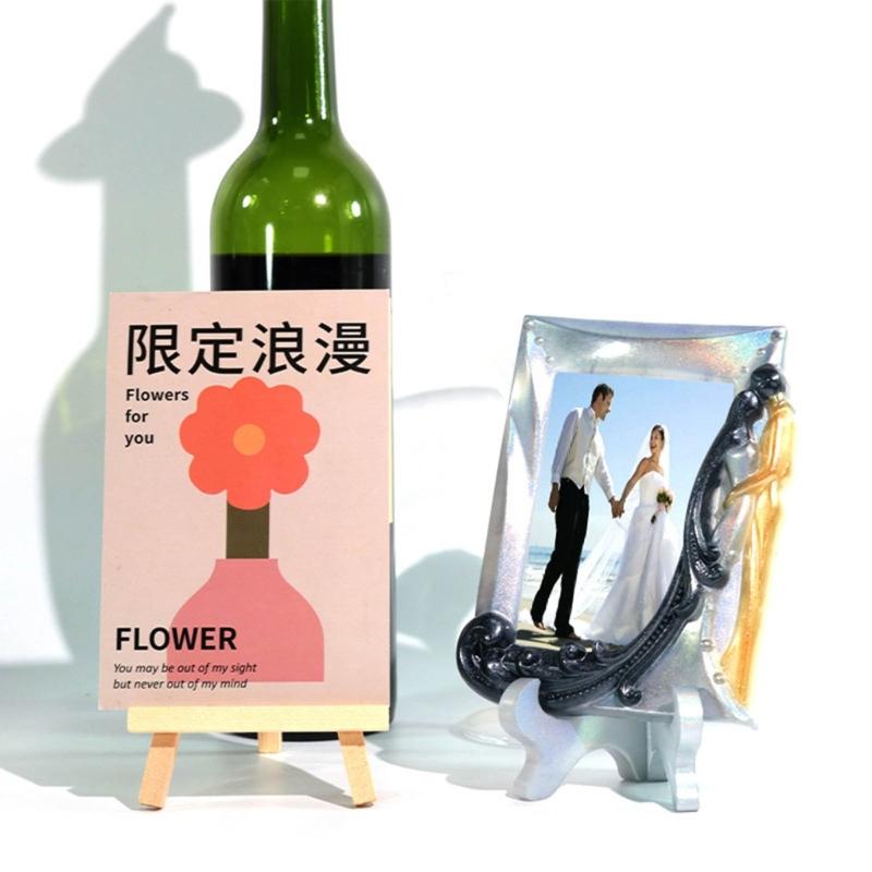 Photo Frame Mold Silicone Plate Holder Mold for Epoxy Casting Home Decoration Pictures Frame Artworks Display Holder