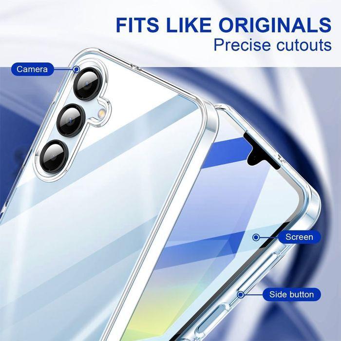 Coque de Protection - BOOLING - Samsung Galaxy A17 4G/5G - Silicone Souple - PC Rigide - Transparente