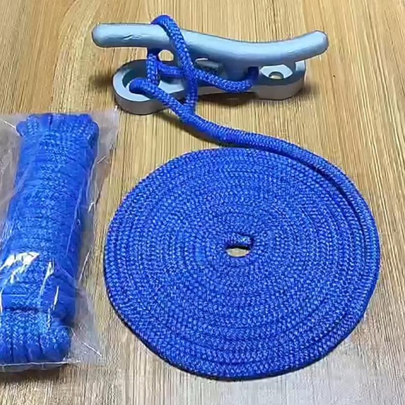 Pack Of 2 Marine Mooring Ropes 3/8 Inch Diameter 15 Inch Prespliced Rings Heavy Duty Nylon Dock Line For Boats With Maximumly Tensile Strength 12000LB