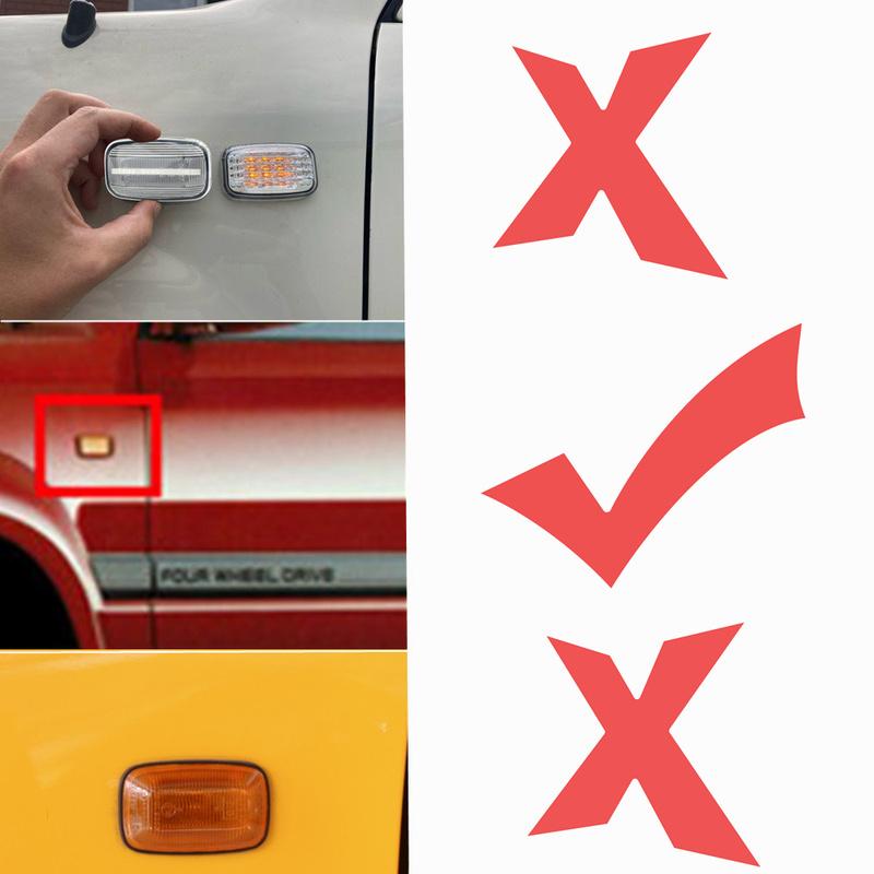 For Toyota Corolla Land Cruiser FJ80 Prado MR2 Starlet Carina Lexus LS400 LED Dynamic Side Marker Turn Signal Lights Car Styling
