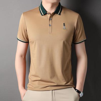 Summer New Men's Polo Shirt Middle-Aged Fashion Brand Light Business Casual Short-Sleeved T-shirt