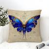 Natural Beautiful Floral And Butterfly Prints Pillow Case Linen Pillow Case Sofa Home Decor Cushion Cover Cushion Cove