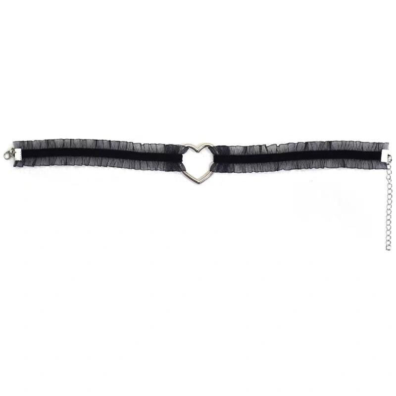 

Кружевное колье-колье для женщин и девочек, винтажный готический воротник в стиле панк-рок, ювелирные изделия, аксессуары в стиле готики, кружевной воротник в форме сердца, подарок 1