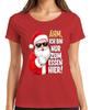 Um Im Just Here To Eat Santa Claus Funny Santa Claus Ladies Tshirt