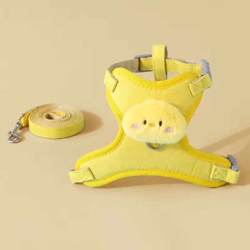 

Щенок в стиле жилета Поводок кошка Прогулочная шлейка Тедди Бишон Фриз Маленькая кошка Нагрудный ремень для улицы кошка Цепь Аксессуар для питомца S жёлтый