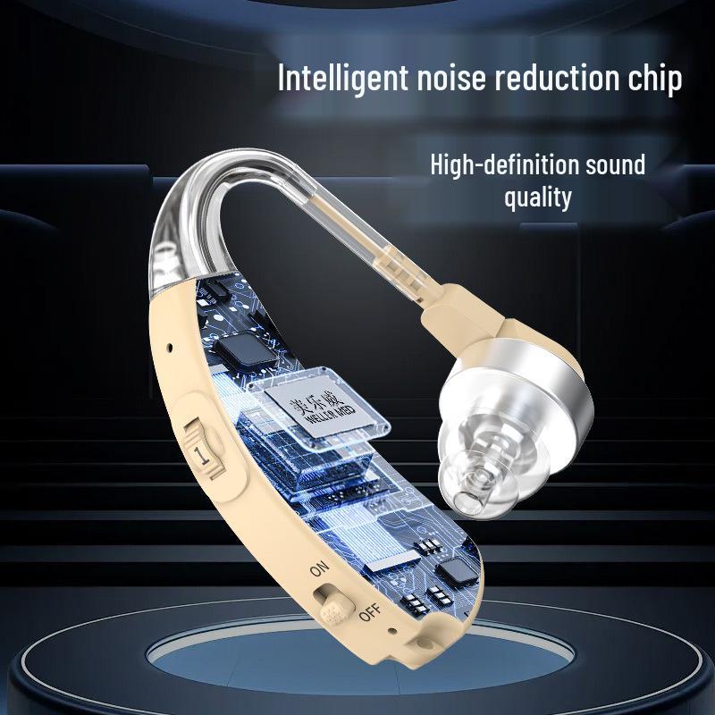 Smart Noise-Canceling Rechargeable Hearing Aid for Seniors