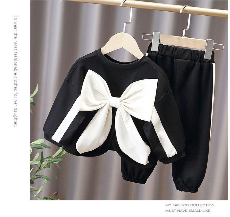 2024 Autumn Fashion Toddler Girls' Cute Loose Two-Piece Set