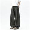 Solid Color Simple Casual Pants Men's New Summer Loose Wide-leg Scimitar Pants High-end Heavy Pants