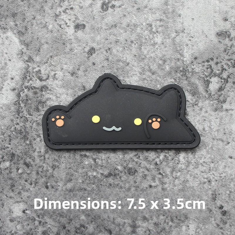 

3D three-dimensional cute cat Velcro stamp PVC plastic armband bag sticker clap cat expression cat creative magic stamp