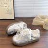 Women's summer ballet shoes lace breathable white shoes versatile casual board shoes