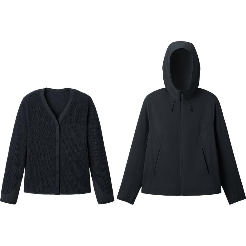 

Beneunder Women s 3-in-1 Hydrogen Fleece Outdoor Jacket M