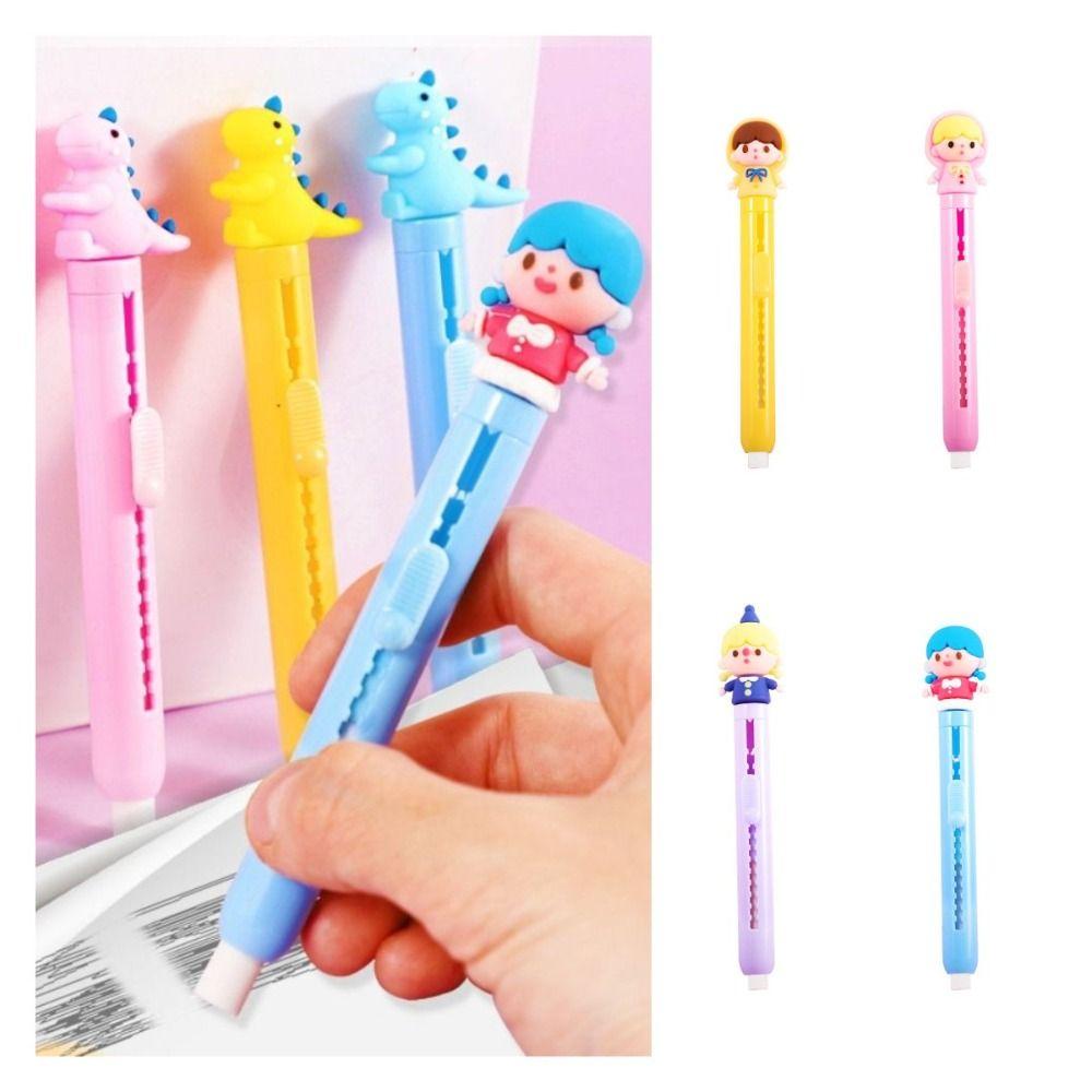 

Retractable Novelty Pencil Eraser Correction Push Pull Eraser Office Accessories 6