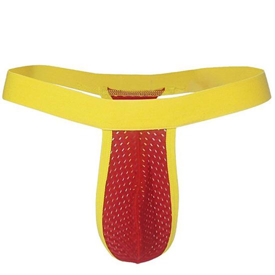 Men's Sexy Mesh Bulge Pouch Breathable T-Back G-string Briefs Thongs Underwear