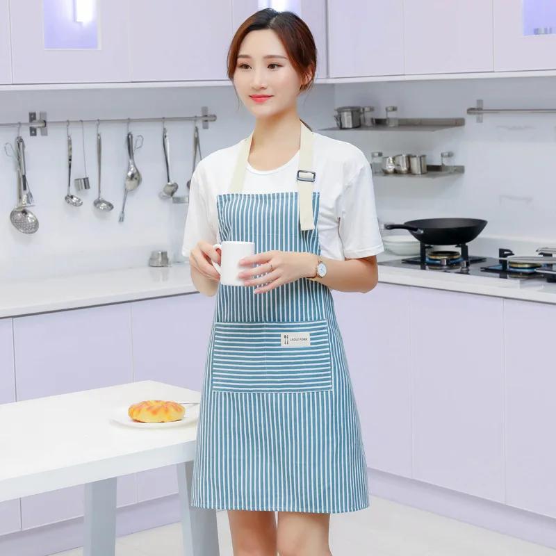 Neue Heiße Mode Dame Frauen Männer Verstellbare Baumwolle Leinen Hochwertige Küchenschürze zum Kochen Backen Restaurant Vorbinder