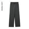 Langzi Women's 100% Wool Wide-Leg Knit Trousers