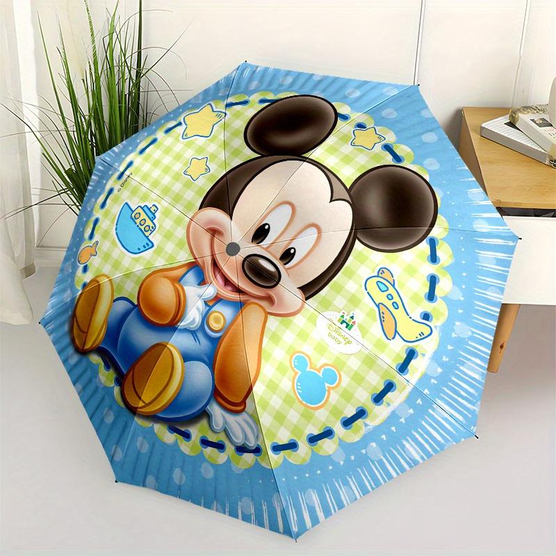 

Mickey Mouse Themed Automatic opening and closing folding umbrella, 8 rib windproof, compact travel design, suitable for all occasion | Fash