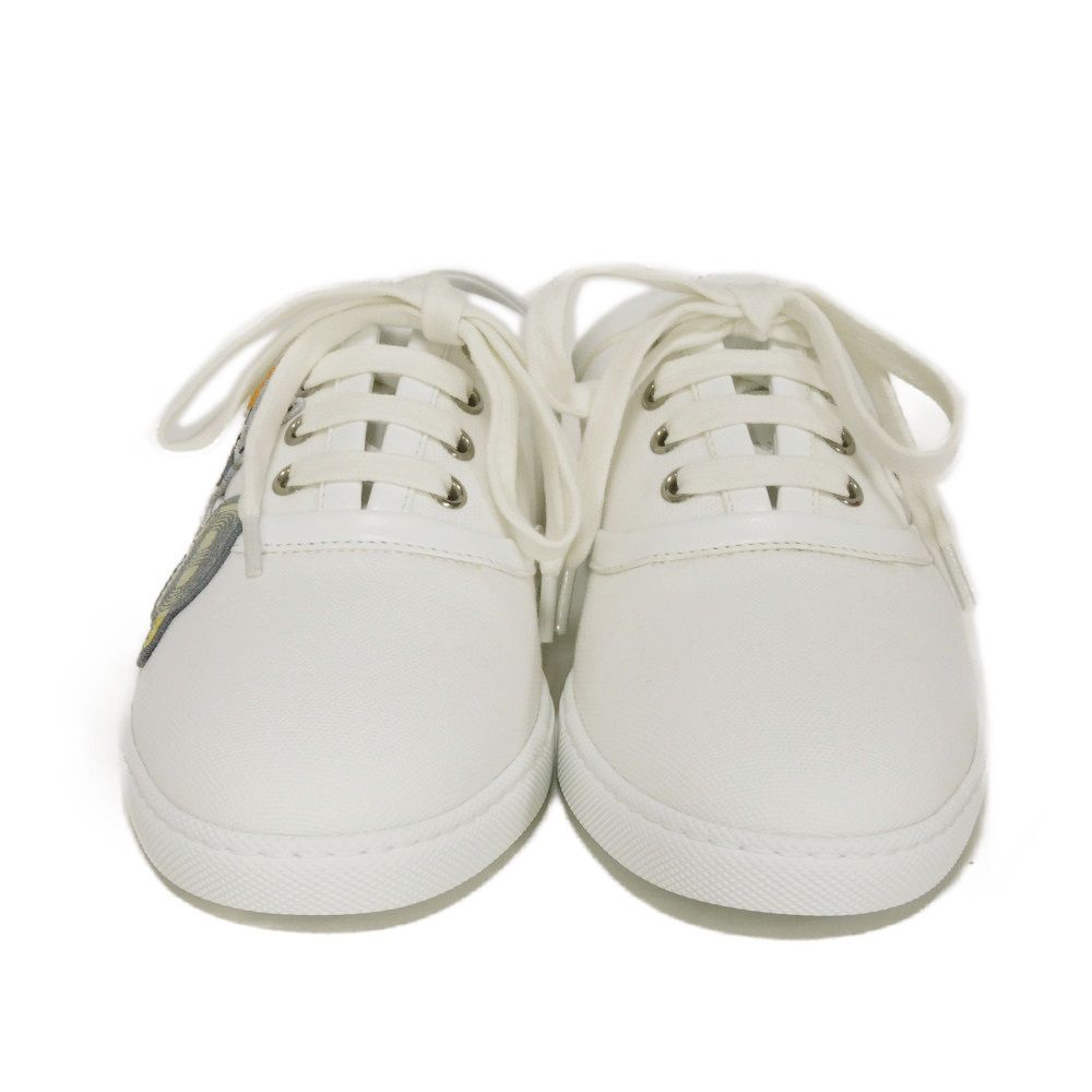 Used 9212 Innocent 7896 Women's 35.5 Embroidered Patch Applique Multicolor Low-Top 9.1" in Excellent Condition Cotton