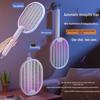 3-in-1 Folding Electric Mosquito Swatter & Lamp: Rechargeable, Multifunctional, Automatic Luring, Hangable Mosquito Killer.