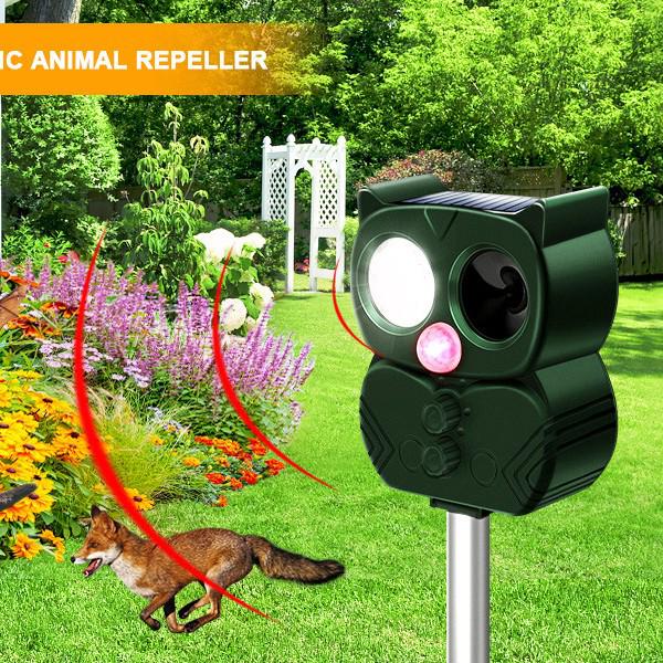 Solar Ultrasonic Animal Repellent: Effective for Rats, Cats, Dogs, Birds
