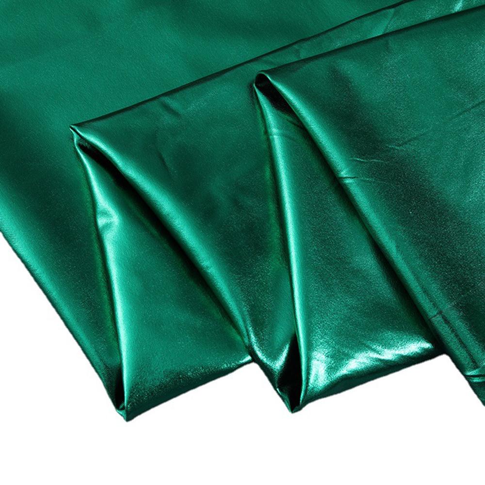 59in x 19in Stretch Shiny Gold Foil Bronzing Spandex Fabric Glossy Material for DIY Stage Cosplay Costume Dress Background Decor