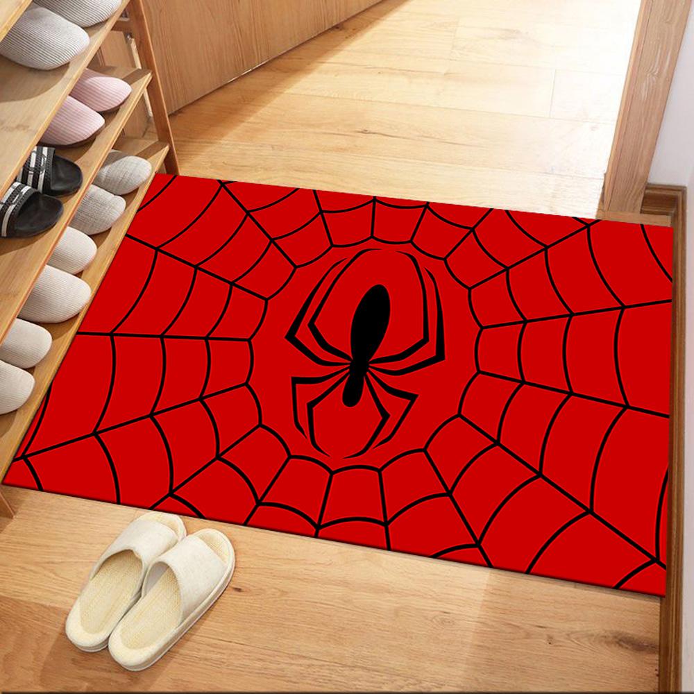 Spider Web Area Rug Design for Hallway Dormitory Bedrooms Entryway Anti-slip Rug Anime Office Decor Gift for Festivals