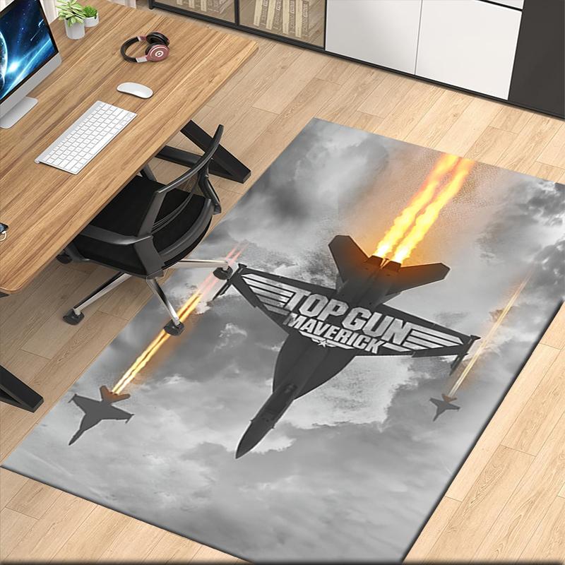 Top Gun Printed Carpetrugfor Office Chair Living Room Bedroom Kitchen Room Decor Gifts