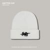 Tide brand embroidered letter knitted wool hat women's autumn and winter big head circumference windproof ear protection warm cover cold hat