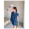Fashion Slim Fit Embroidered Denim Vest Shorts Set Women Summer European Style Two Piece Outfit