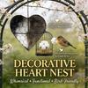 Durable Metal Heart Form Bird Shelter With Fiber Filling Great For Tiny Birds