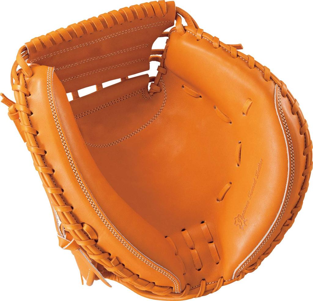 ZETT Pro Status Premium Hard Baseball Orange Includes Glove Made in Japan Catcher's Mitt, Right-Handed Throw, (5600), Bag, BPROCMP12,