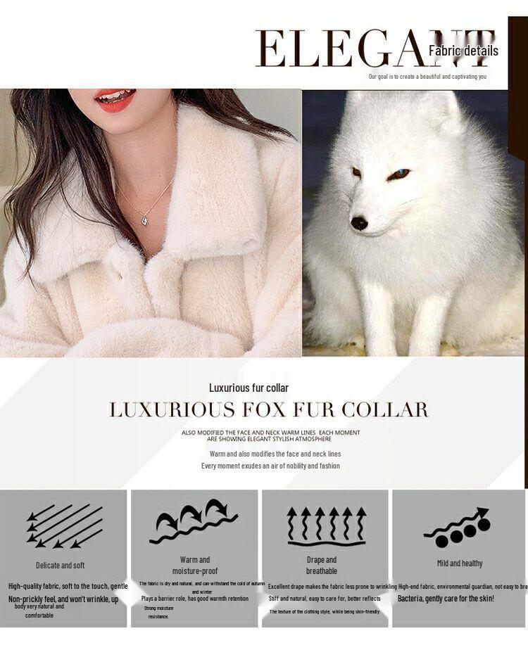 Stylish Winter Mink Velvet Fur Coat for Middle-Aged and Elderly Women