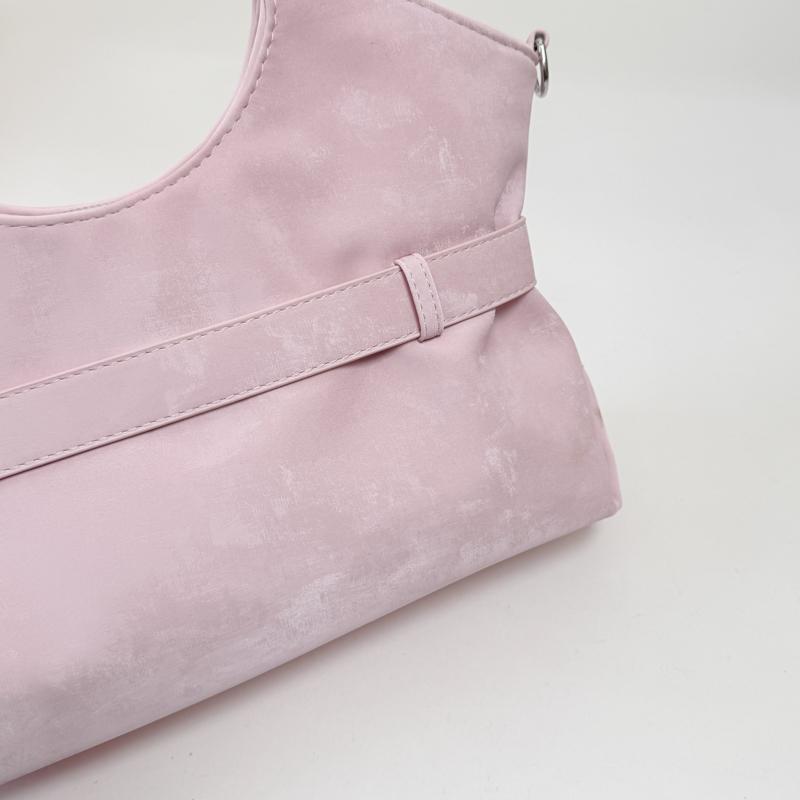 Solid Color Shoulder Bag with Buckle Strap Design Stylish Crossbody Bag for Daily Fashion Use