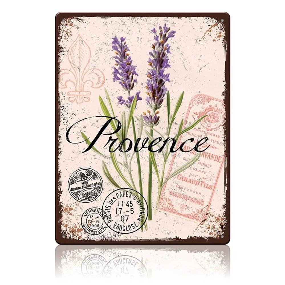 Vintage Floral Metal Sign 20x30cm Wall Decor