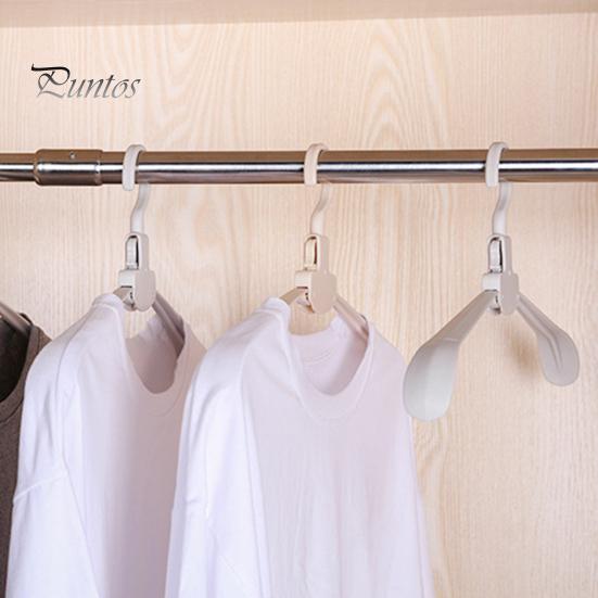 10Pcs Foldable Plastic Clothes Hangers Foldable Design Stable Durable Load-Bearing Design Not Easily Deformed Clothes Drying Racks