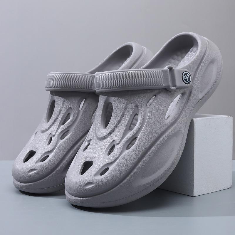 New Hole Shoes Men's Platform Summer Wear Fashionable Wear-resistant Men's Outdoor Bag Head Drag