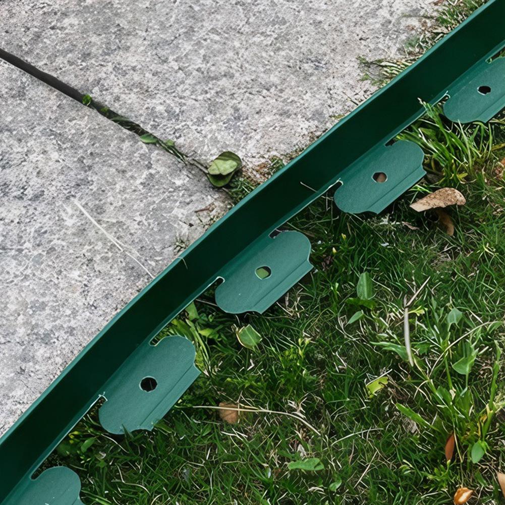 10M Garden Edging Borders with 30 Spikes No Dig Garden Border Edging Landscape Edging Border Kit for Garden Flower Beds Pavement