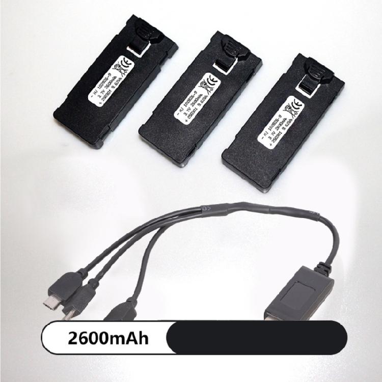 2600mAh 3.7V Replacement Intelligent Flight Battery Long Flight Time Battery for E88/E99/E525 Drones Accessories