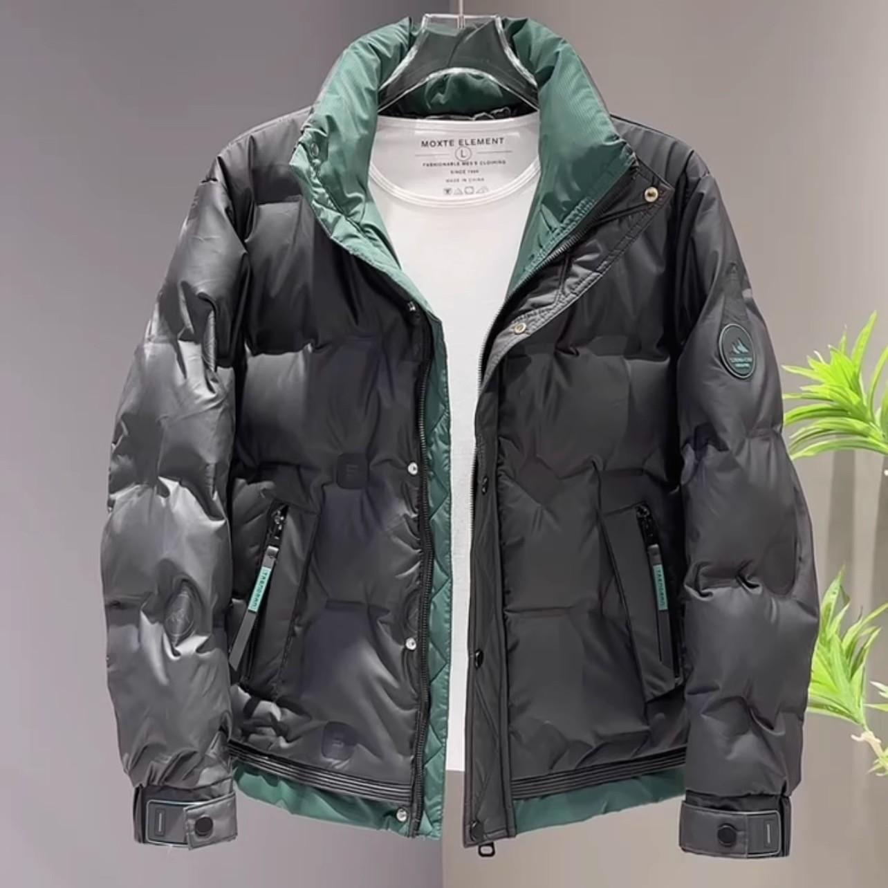 

Мужская зимняя повседневная куртка со стойкой, утолщенная, теплая, ветрозащитная, лыжная куртка XS чёрный