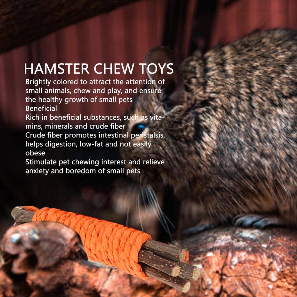 10Pcs Hamster Chew Sticks   Branches and Paper Rope Woven Wooden Hamster Bite Toys for   Hamster Chinchilla