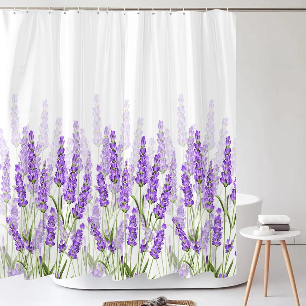 

Elegant Flowers Shower Curtain 3D Print Floral Bathroom Curtain Polyester Bath Curtains Room Decor Curtain Washable With Hooks W60H190(CM)-1 Pcs