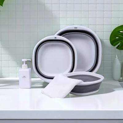 Foldable Washbasin Portable Travel Plastic Washbasin Household Storage Folding Laundry Washbasin